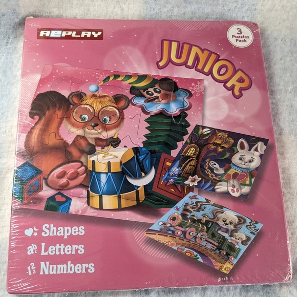 Educational Game for Kids. Junior 3 Puzzle Pack. New - Picture 8 of 10